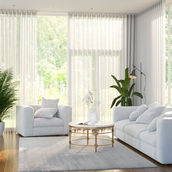 Rèm vải voan phòng khách